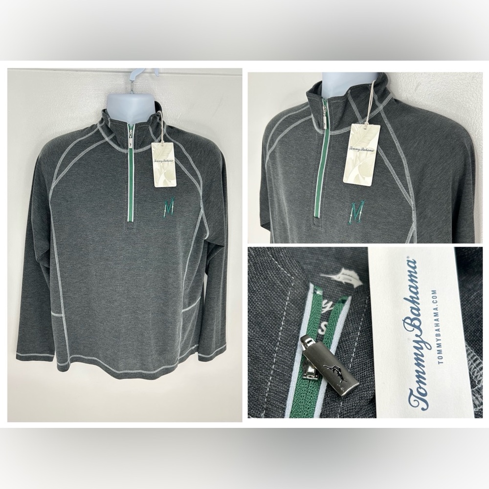 Tommy Bahama NWT Firewall Half Zip Minnesota Wild Size‎ Small NHL Hockey Preppy